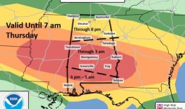 星期四阿拉巴马州的恶劣天气：暴风雨什么时候会到达我住的地方？