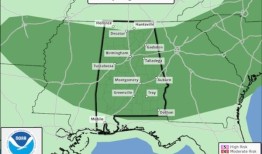 未来三天阿拉巴马州可能会有孤立的强风暴