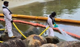 石油泄漏清理：圣淘沙海滩“进展良好”;超过14万公斤的油浸砂被清除