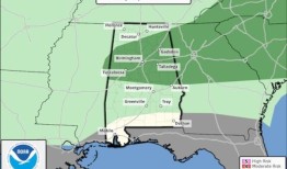 阿拉巴马州部分地区今天可能迎来两轮风暴