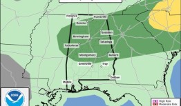 周四，阿拉巴马州可能会继续遭遇强风暴